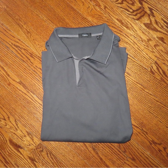Mint condition size XL Men's Theory Modal Jersey short sleeve Polo Shirt in gray - Picture 1 of 6